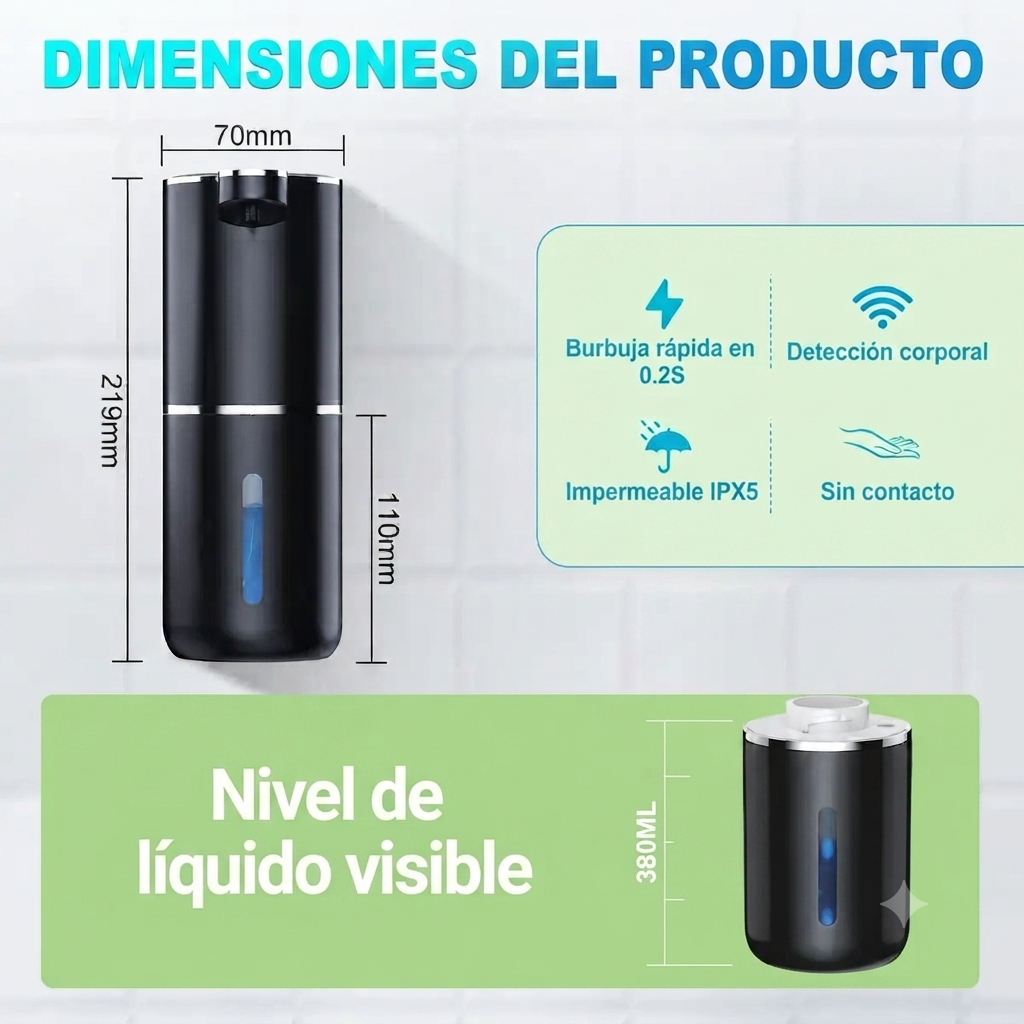 DISPENSADOR JABON AUTOMATICO - Imagen 5